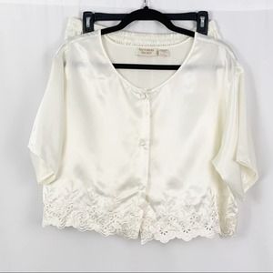 Victoria's Secret Vintage White Pajama Set L